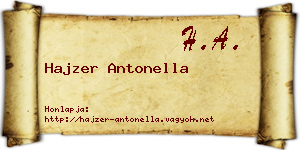 Hajzer Antonella névjegykártya